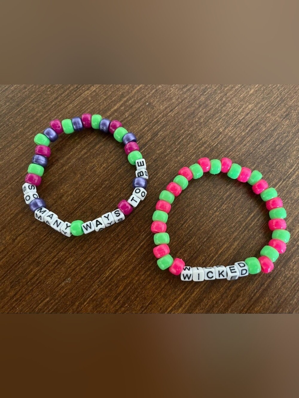 Disney Descendants Inspired Handmade Beaded Set Of 2 Kandi Bracelets